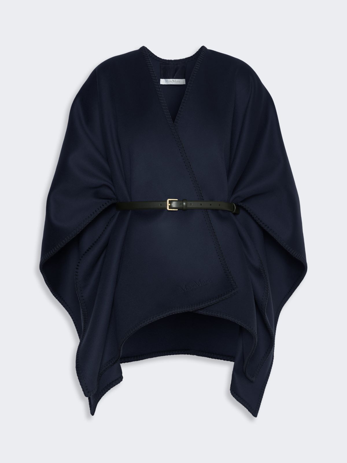 Double wool broadcloth cloak - MIDNIGHTBLUE - Max Mara - 4
