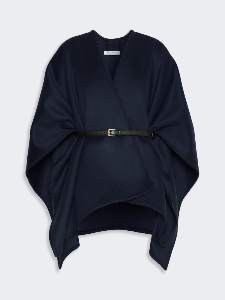 Double wool broadcloth cloak - MIDNIGHTBLUE - Max Mara - 4
