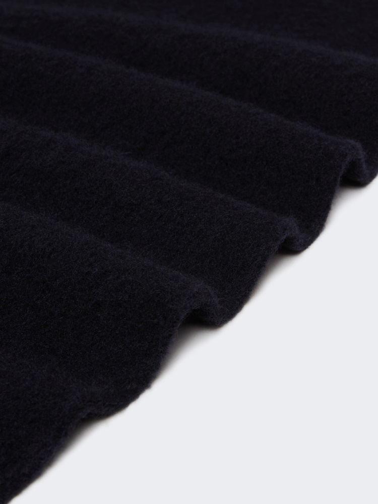 Wool scarf with embroidery - MIDNIGHTBLUE - 3
