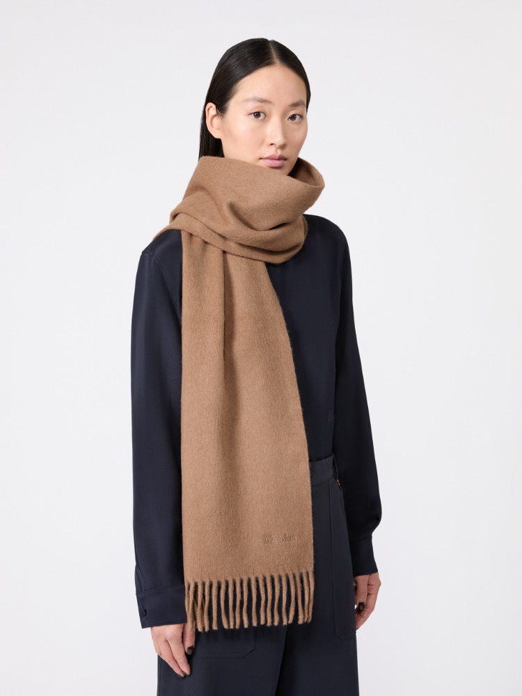 Wool scarf with embroidery + CAMEL - Max Mara