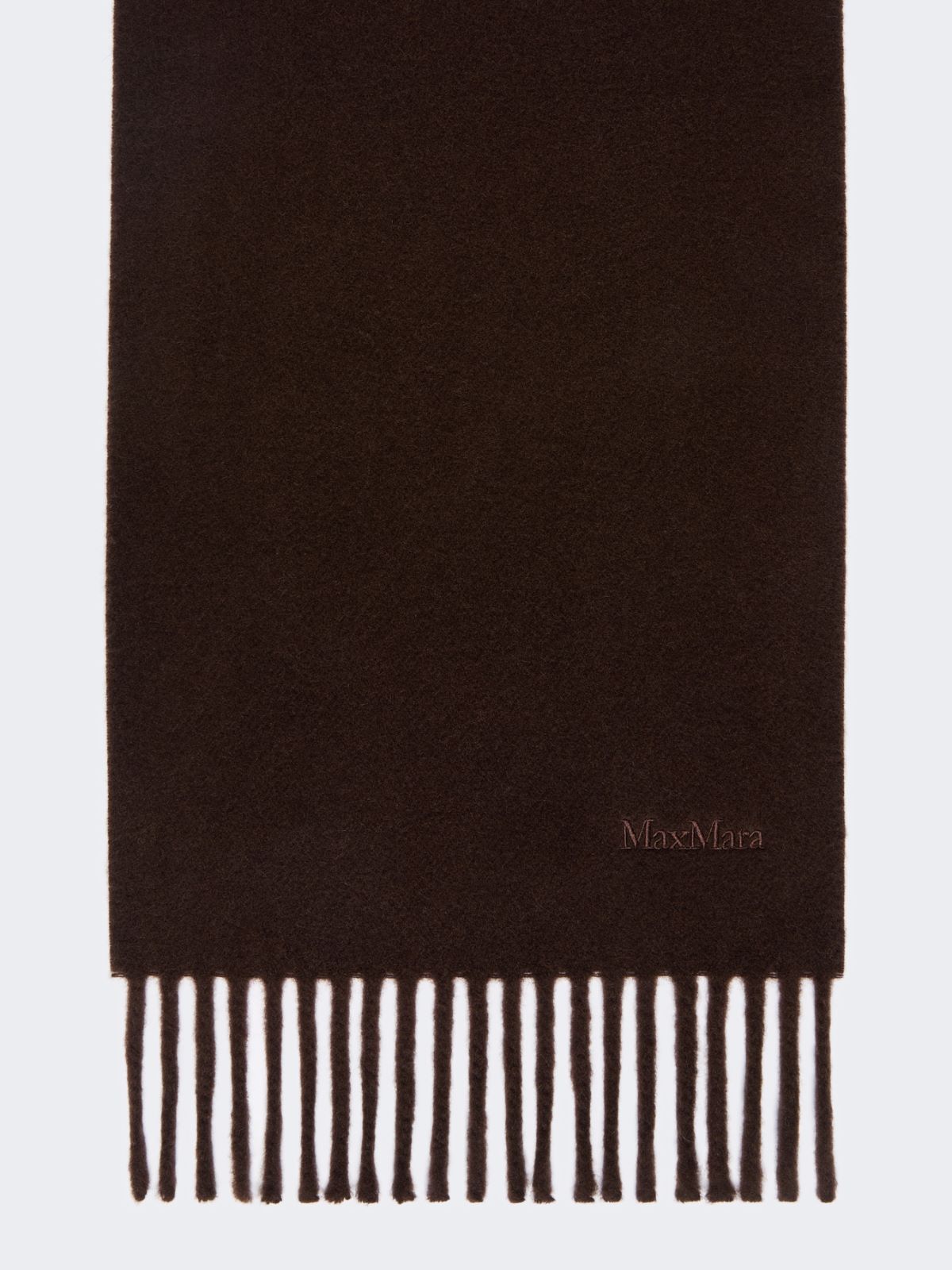 Yarn-dyed wool scarf - BROWN - null
