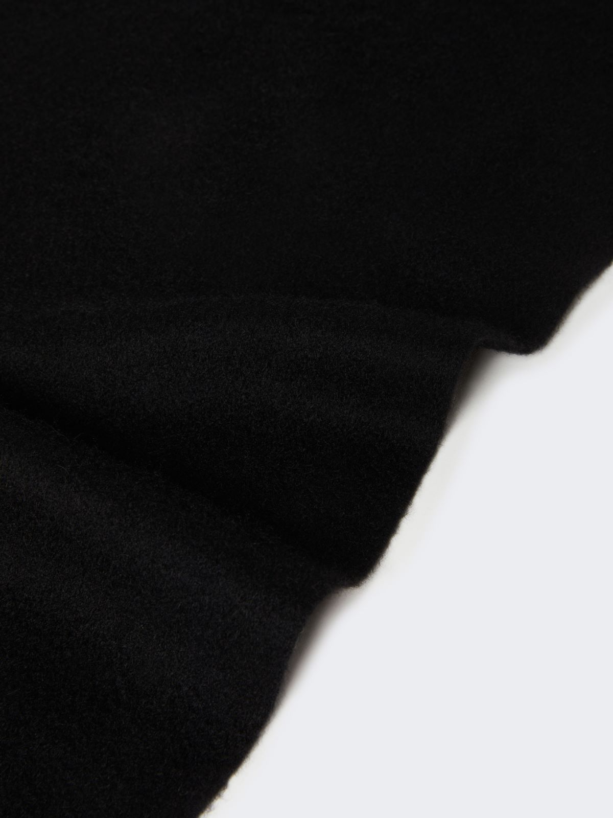 Monogram-embroidered cashmere stole - BLACK - 3