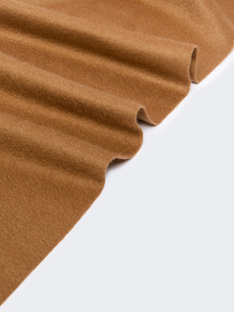 Monogram-embroidered cashmere stole - TOBACCO - 3