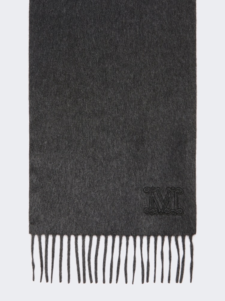Stola aus Kaschmir mit Monogramm-Stickerei - DUNKELGRAU