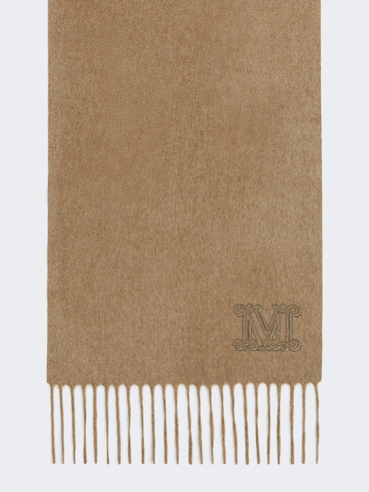 Stola aus Kaschmir mit Monogramm-Stickerei - BEIGE
