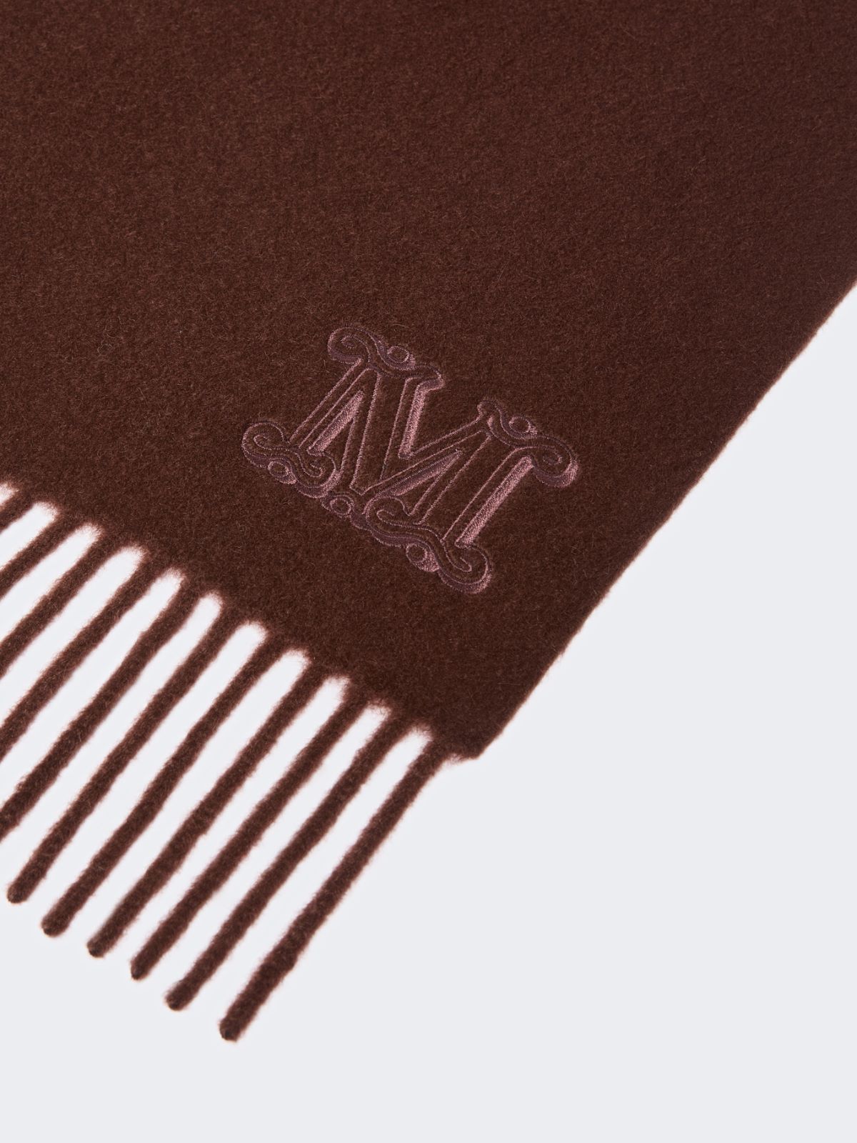 Cashmere stole with Monogram embroidery - RUST - Max Mara - 2