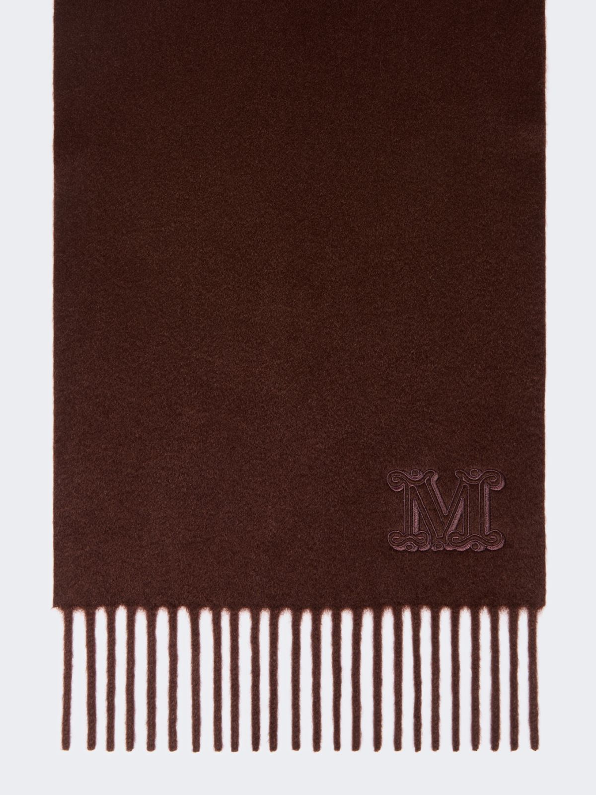 Cashmere stole with Monogram embroidery - RUST - Max Mara