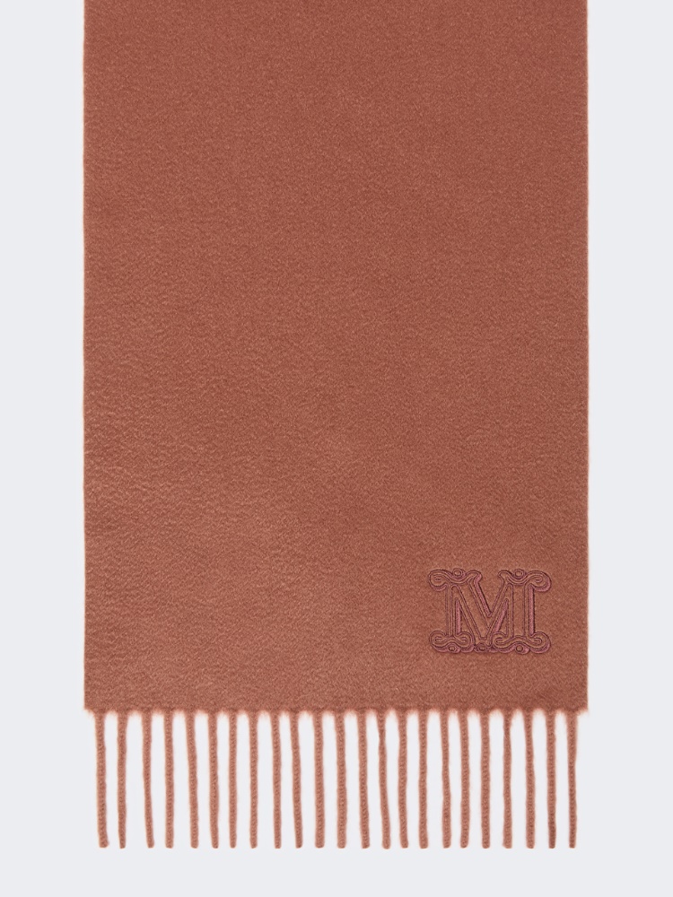 Cashmere stole with Monogram embroidery - SHADED PINK