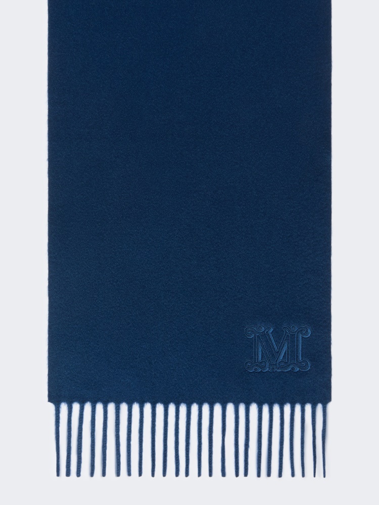 Cashmere stole with Monogram embroidery - LIGHT BLUE