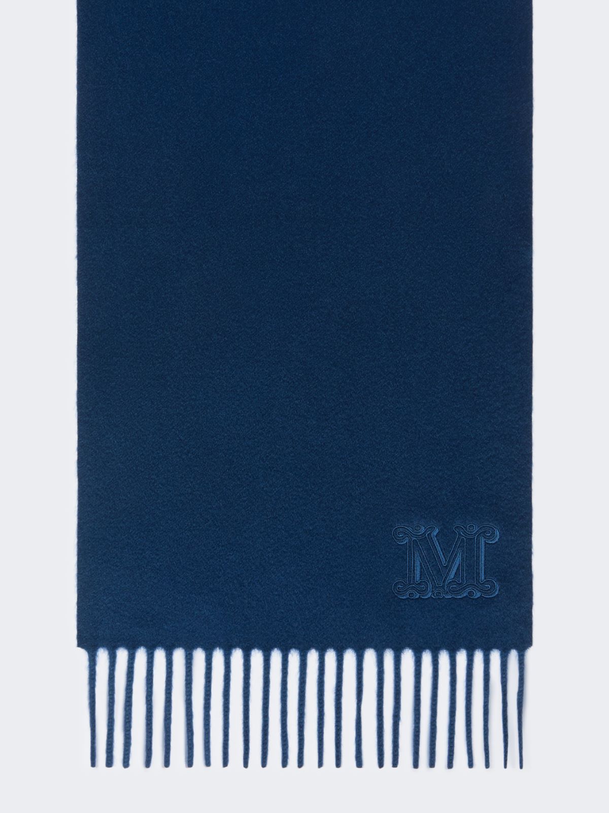 Cashmere stole with Monogram embroidery - LIGHT BLUE - Max Mara