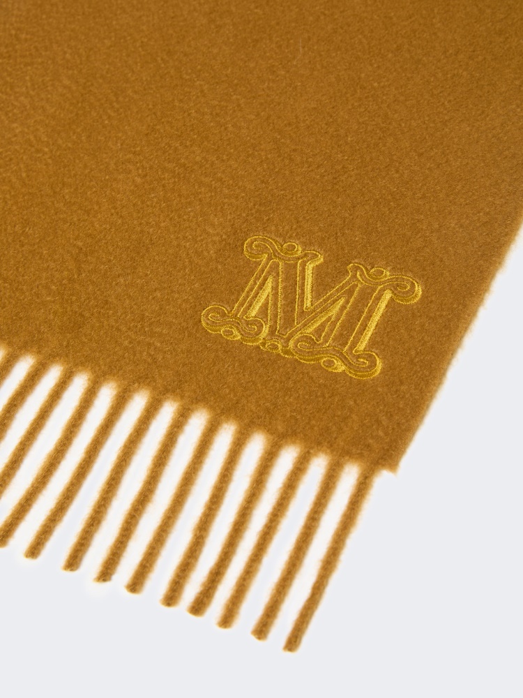 Cashmere stole with Monogram embroidery - MUSTARD - Max Mara - 2