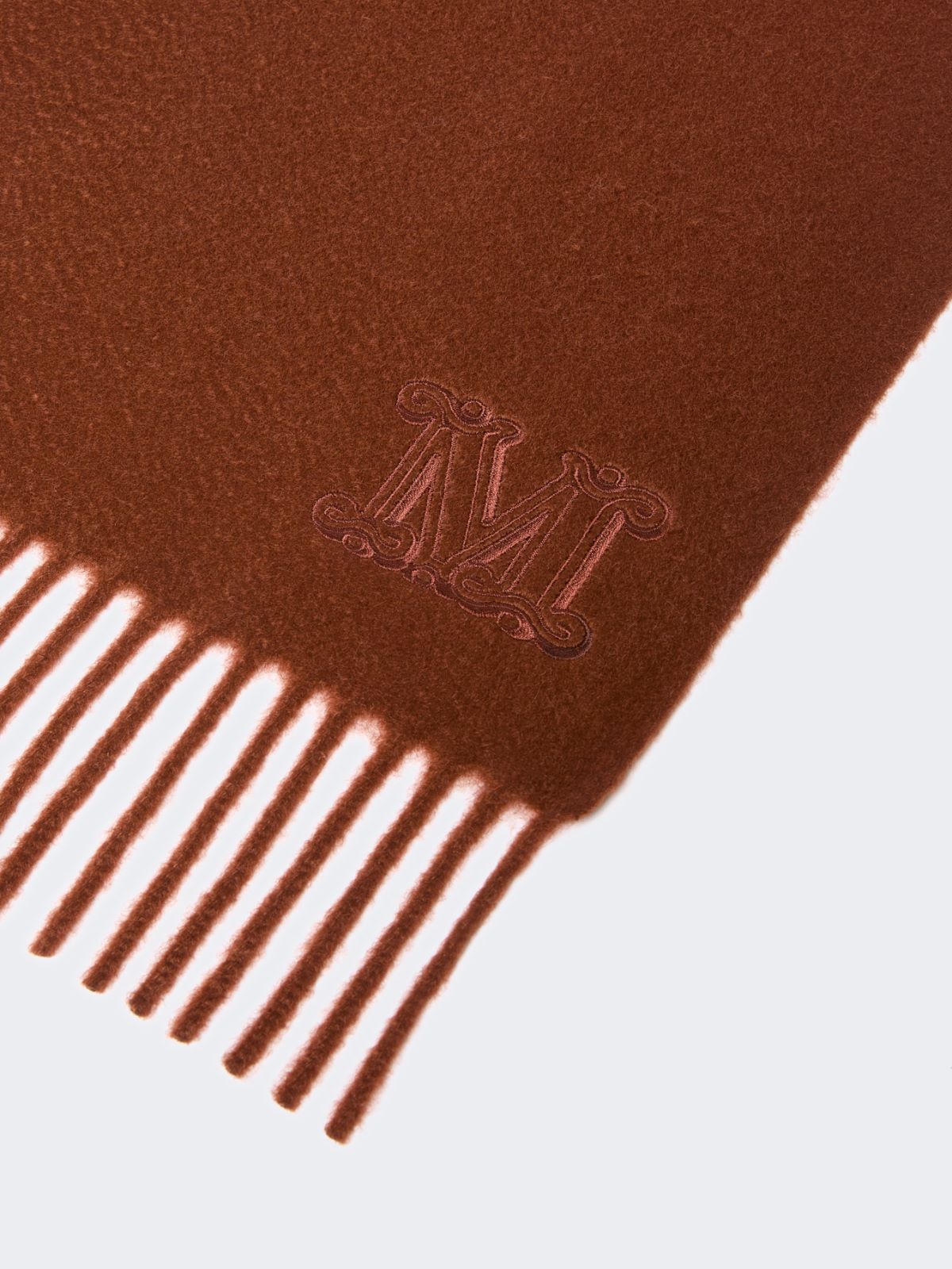Cashmere stole with Monogram embroidery - RUST - Max Mara - 2