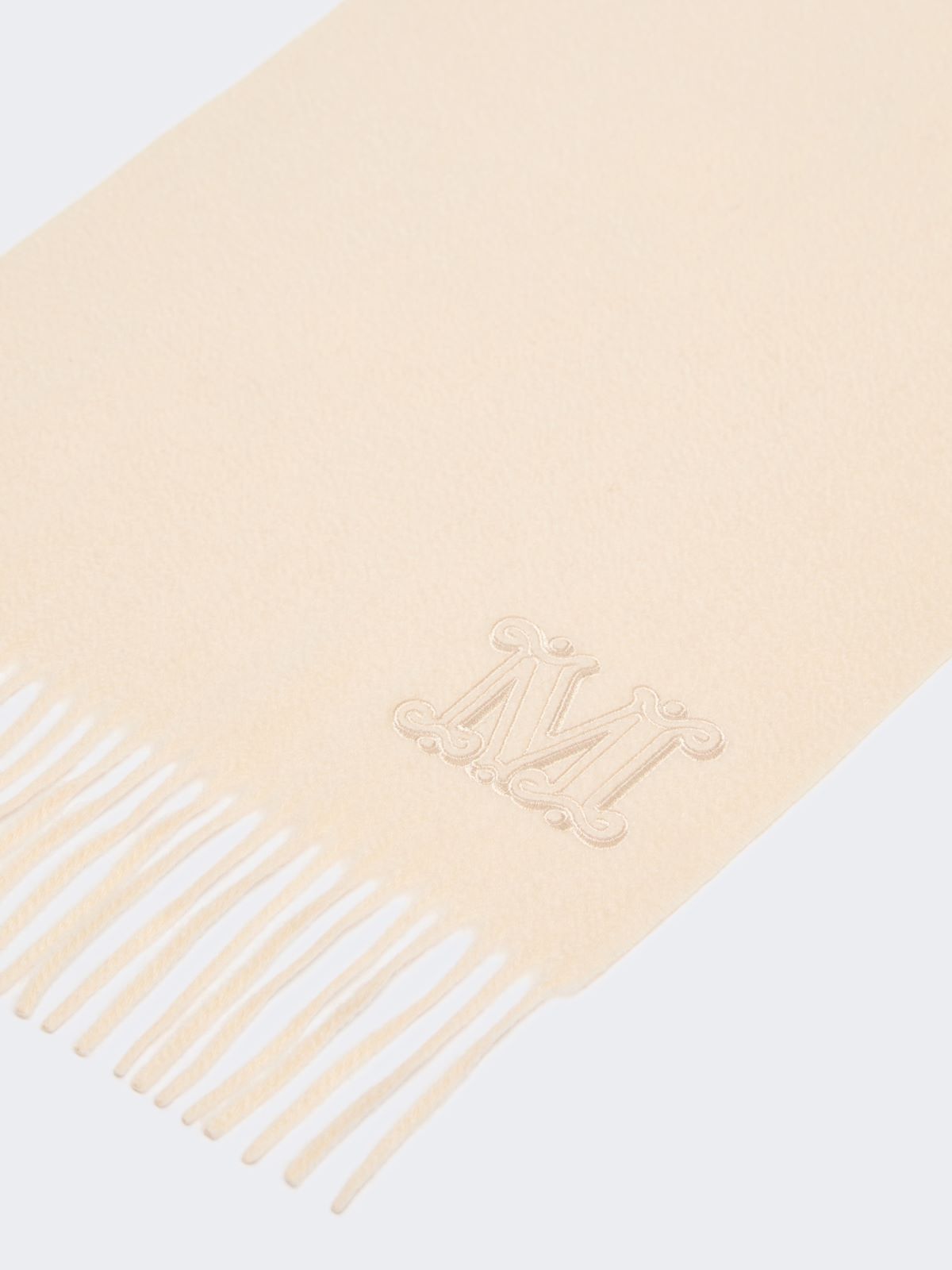 Stola aus Kaschmir mit Monogramm-Stickerei - ELFENBEINFARBEN - Max Mara - 2