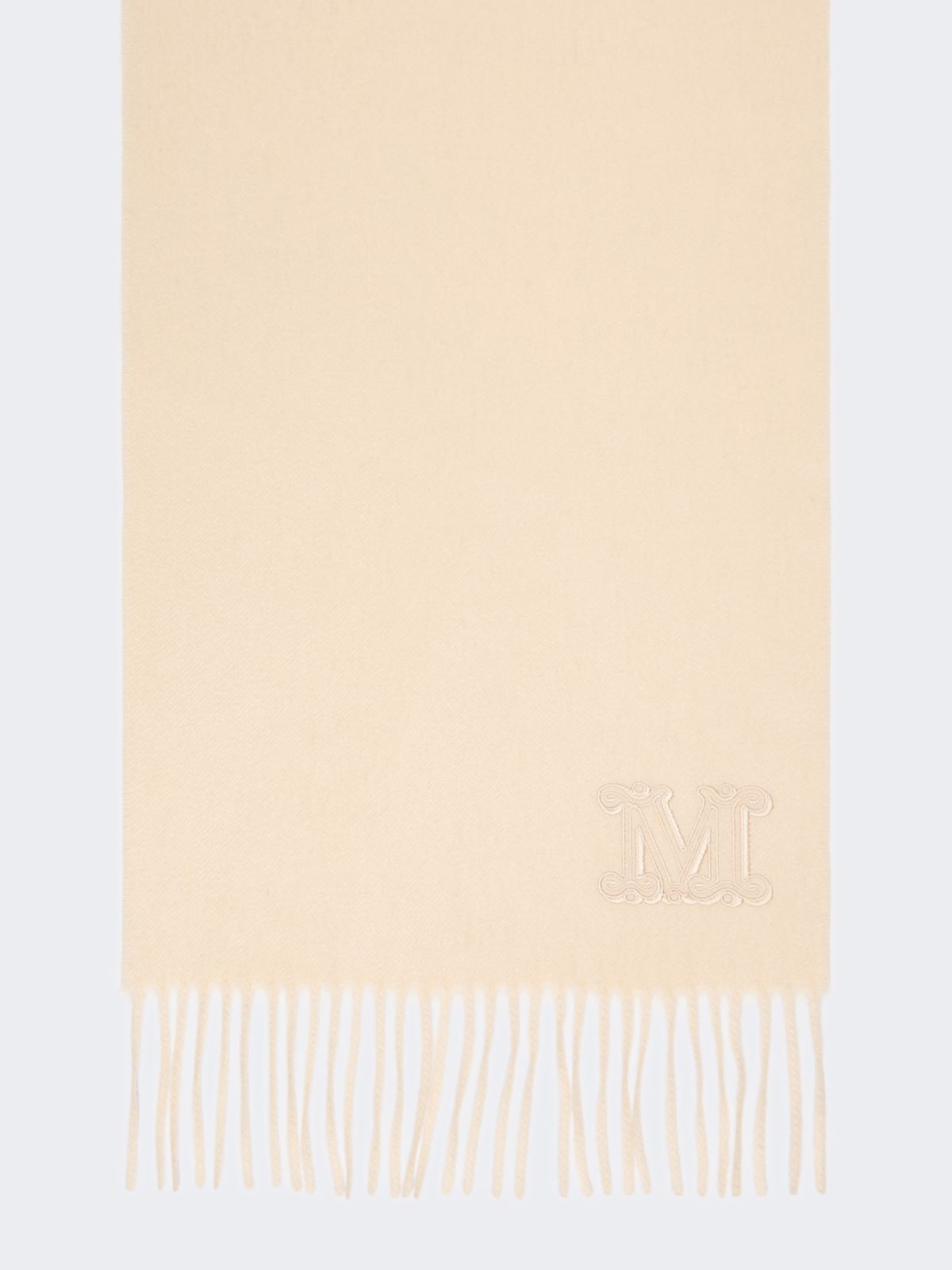 Stola aus Kaschmir mit Monogramm-Stickerei - ELFENBEINFARBEN - Max Mara