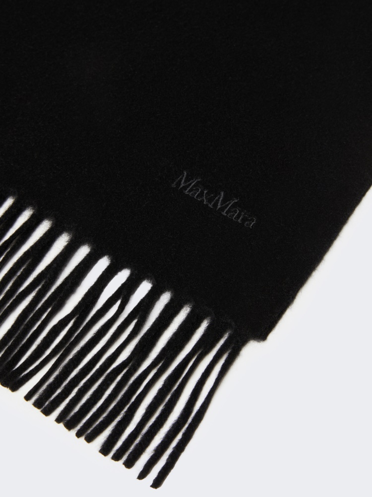 Cashmere logo stole - BLACK - 2