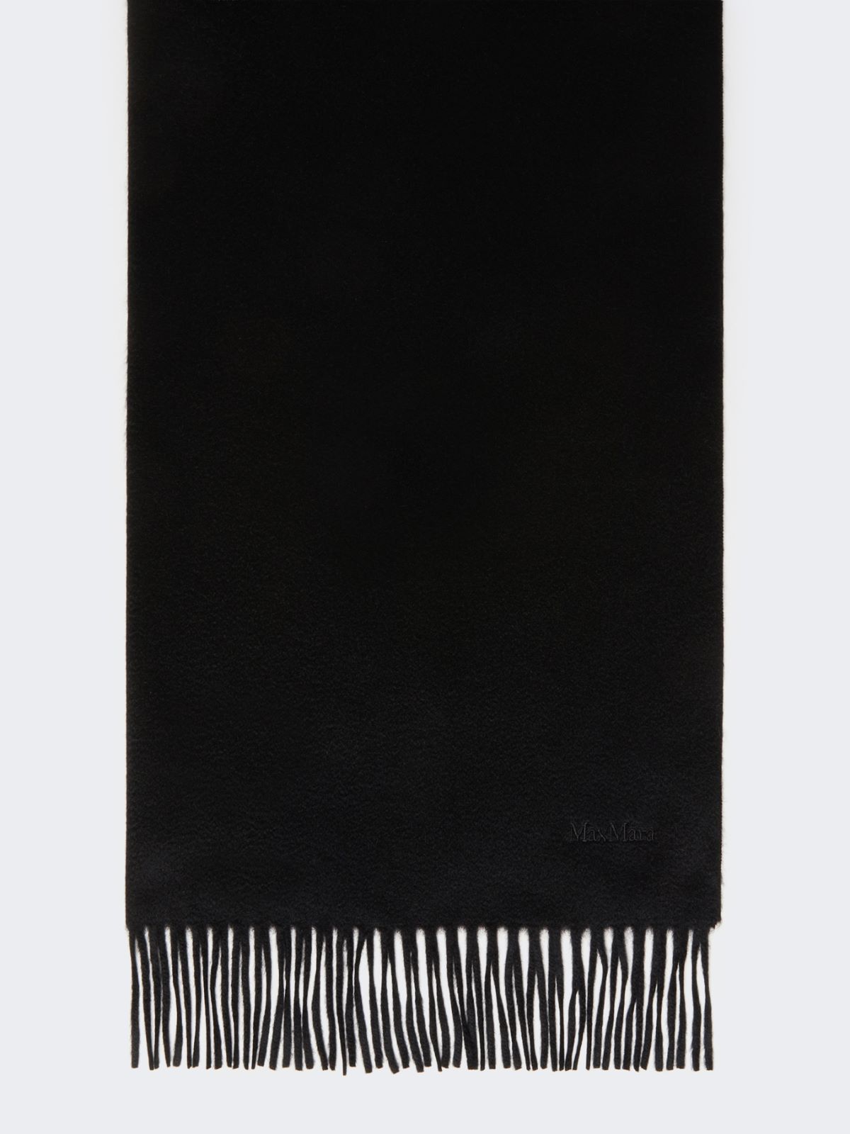 Cashmere logo stole - BLACK