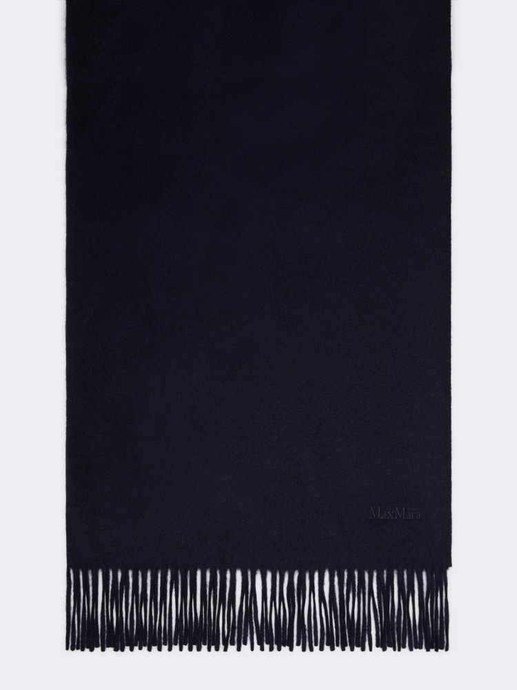 Cashmere logo stole - ULTRAMARINE
