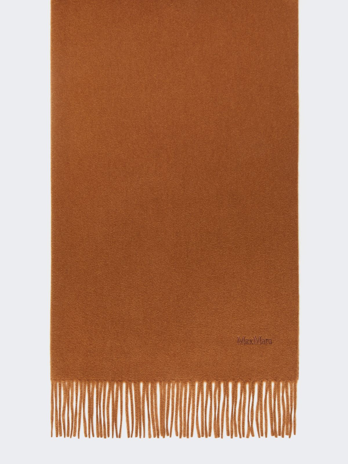 Cashmere logo stole - TOBACCO