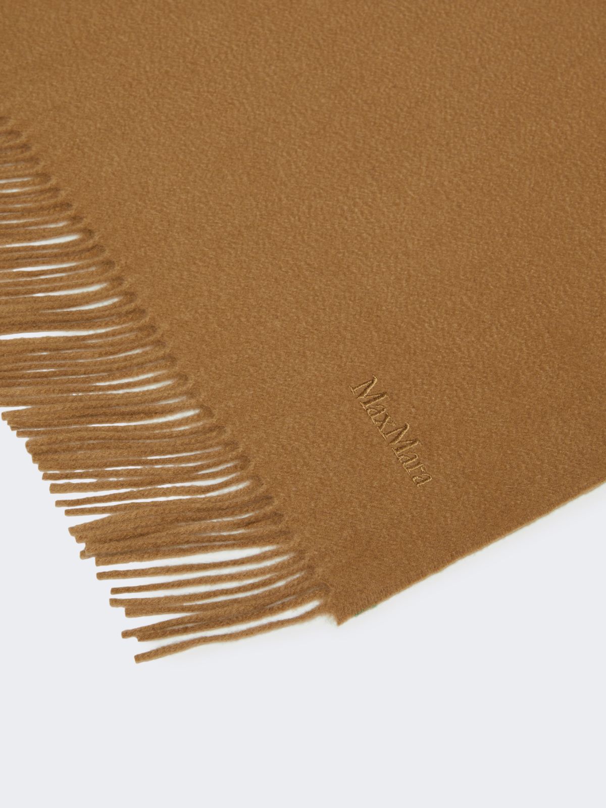 Cashmere logo stole - CAMEL - 2