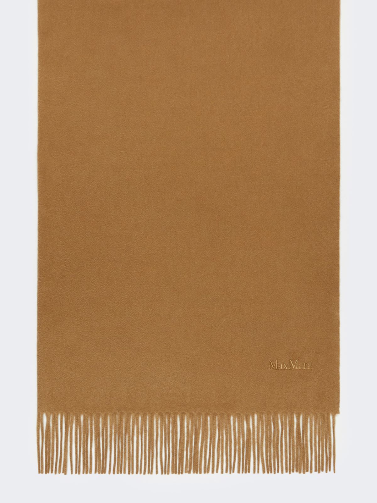 Cashmere logo stole - CAMEL