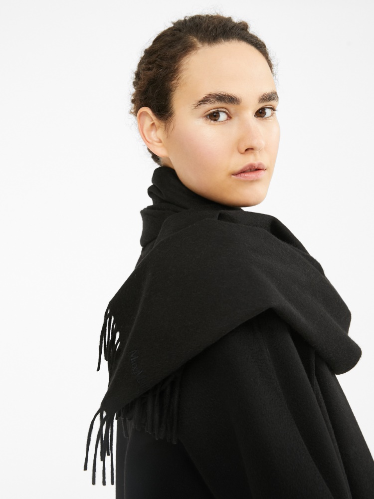 Camel logo stole + BLACK - Max Mara