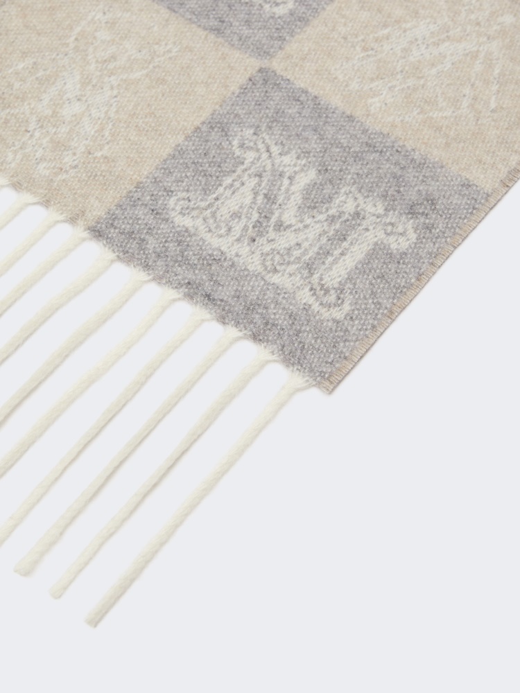 [ズィゴーテ] ジャカード カシミヤ スカーフ - BEIGE - 2