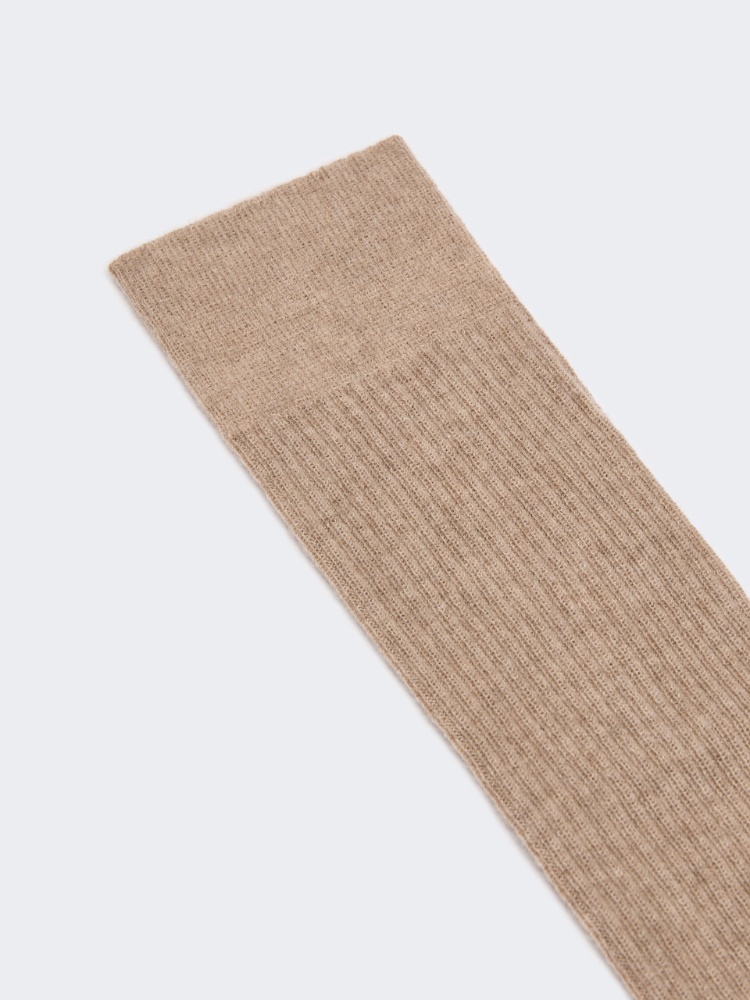 Gerippte Socken aus Kaschmir - BEIGE - Max Mara - 2