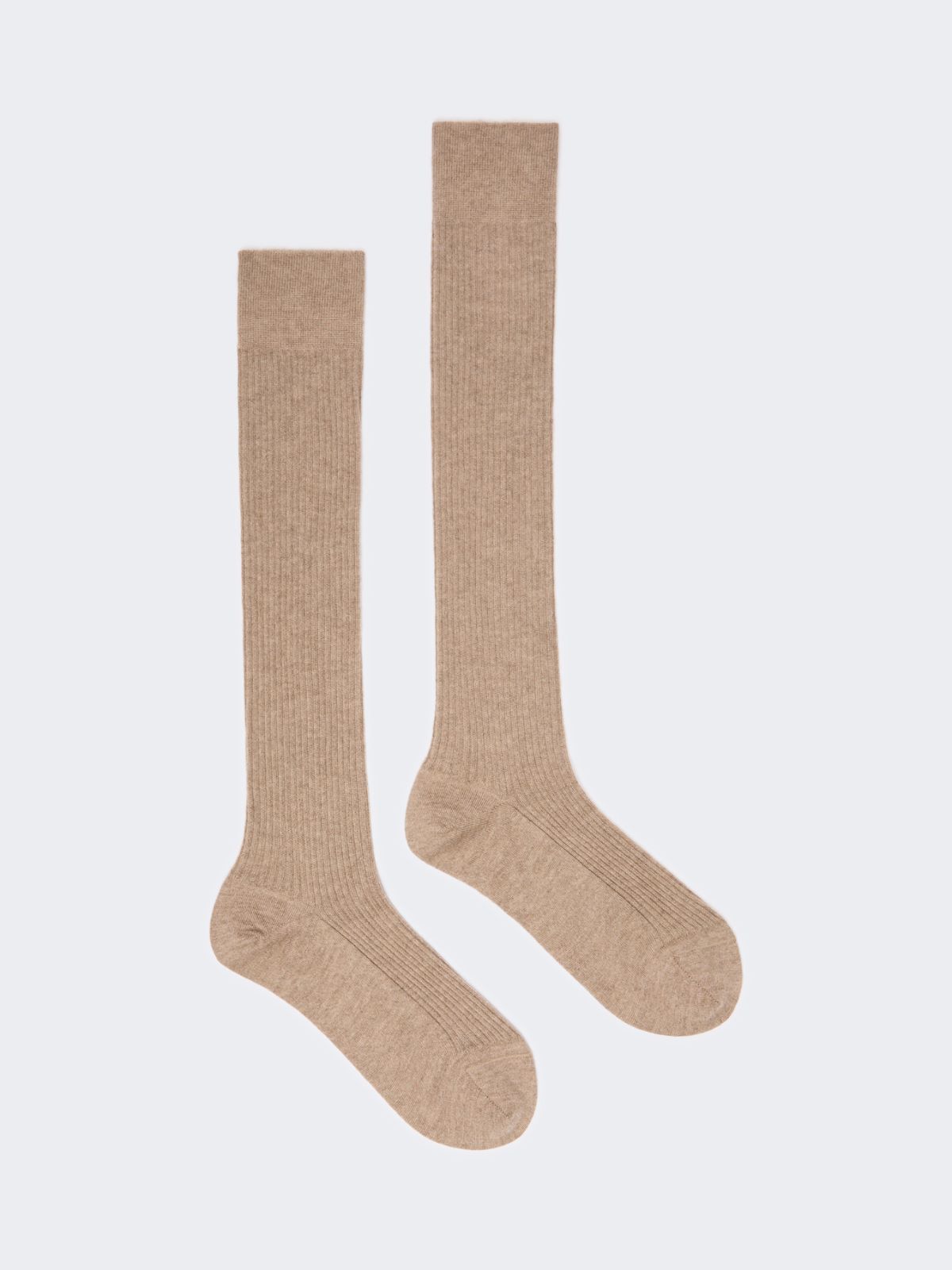 Gerippte Socken aus Kaschmir - BEIGE - Max Mara