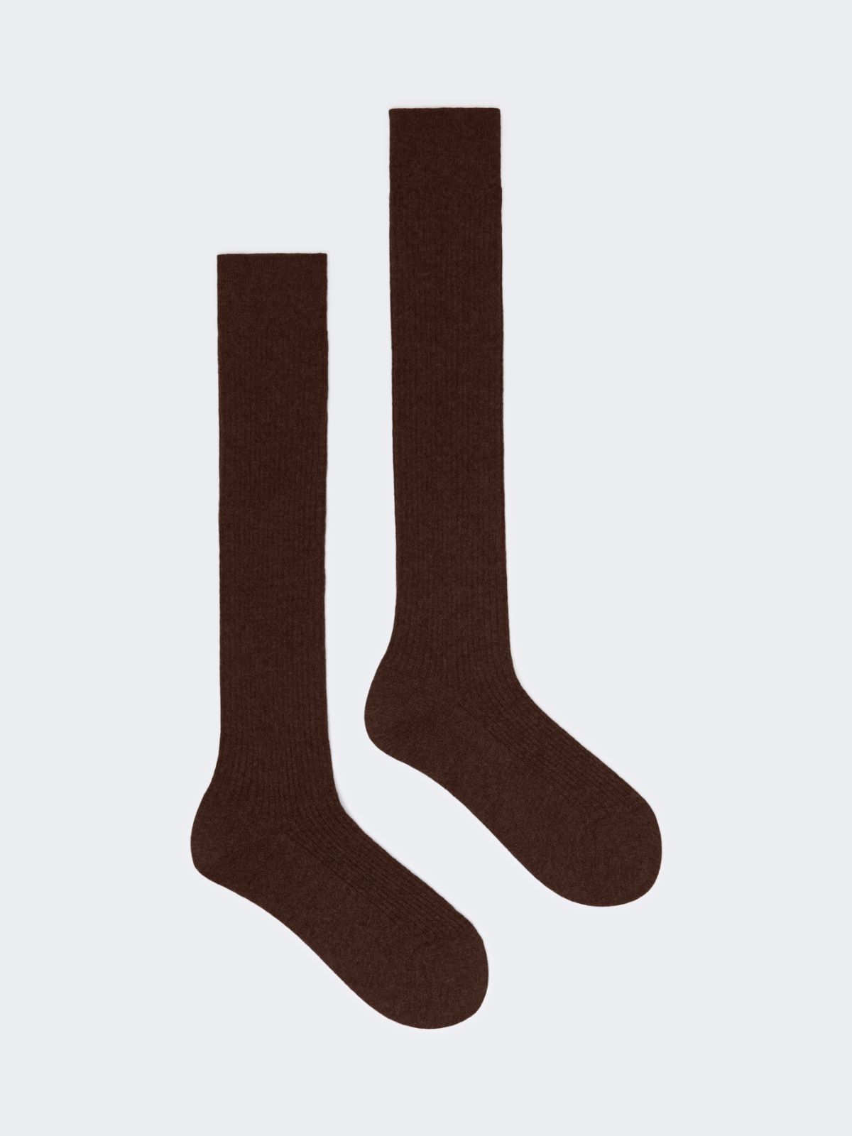 Gerippte Socken aus Kaschmir - BRAUN - Max Mara