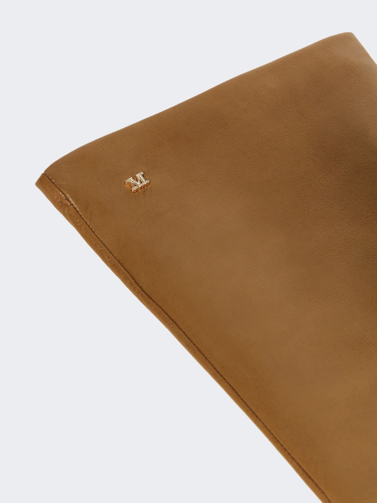 Long Nappa leather gloves - TOBACCO - 2