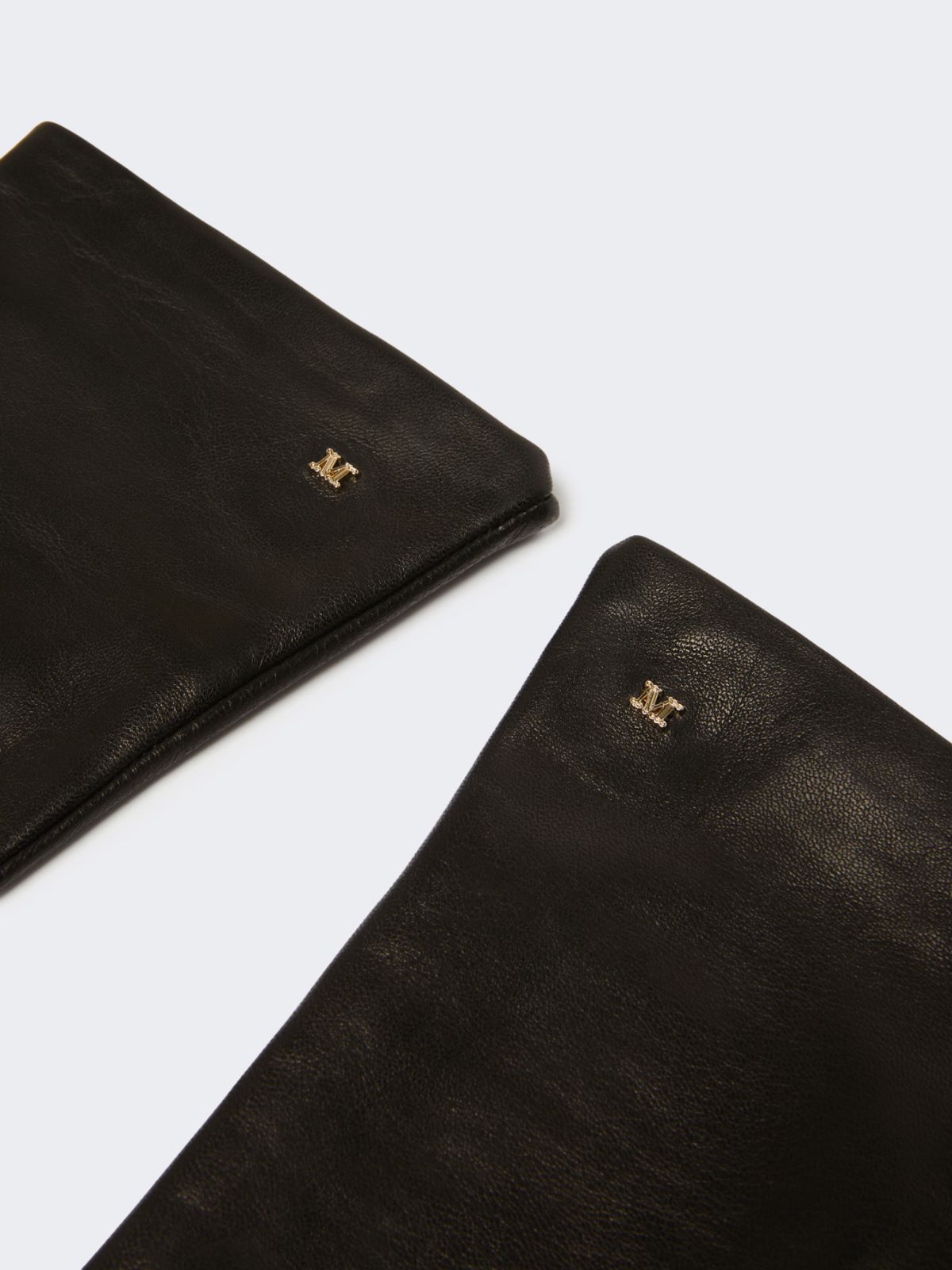 Long Nappa leather gloves - BLACK - 2