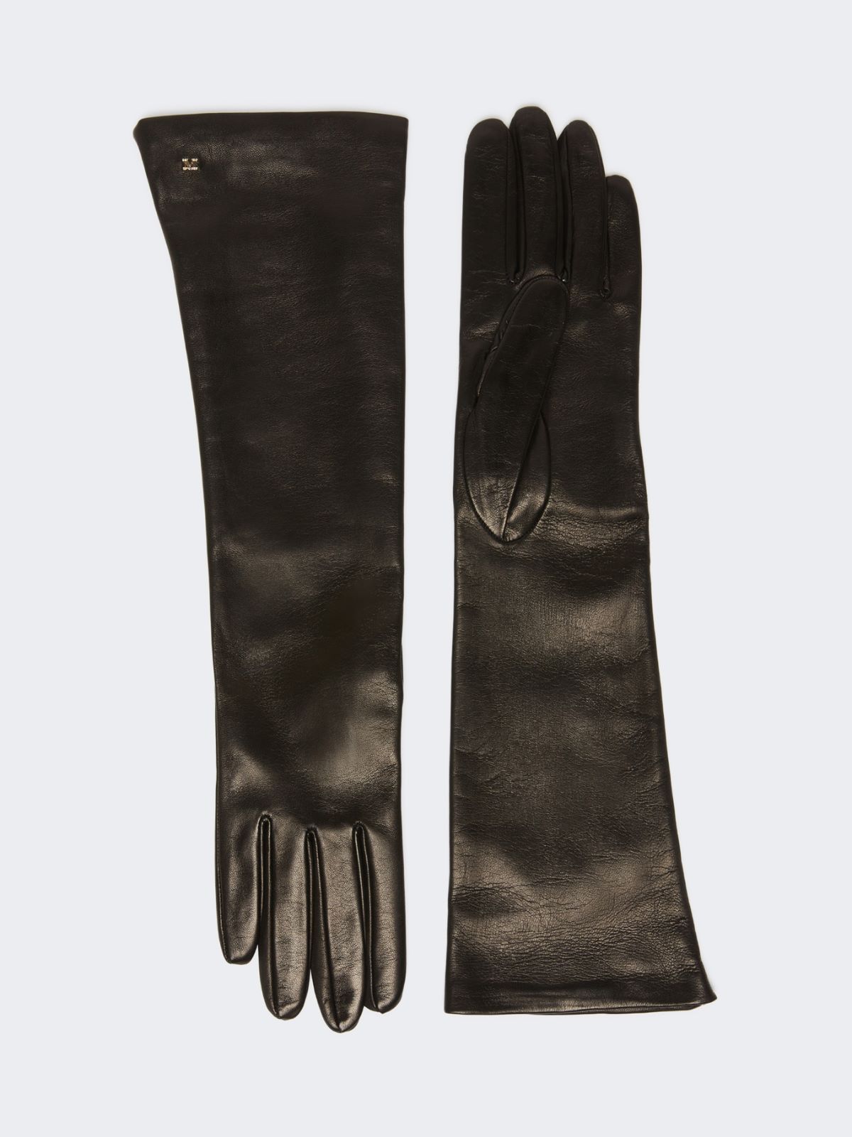 Long Nappa leather gloves - BLACK