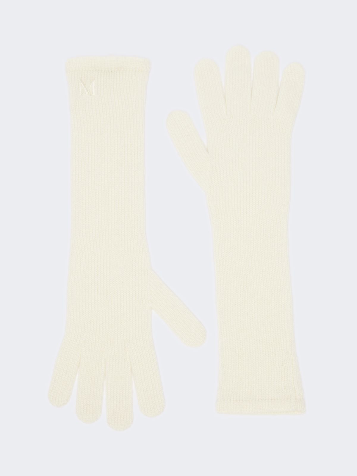 Long cashmere gloves - IVORY - Max Mara