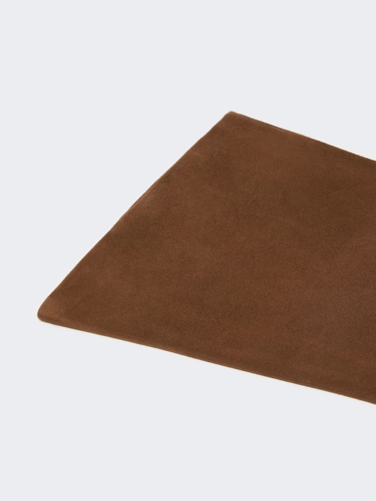 Gants longs en cuir suédé - BRUN - Max Mara - 3