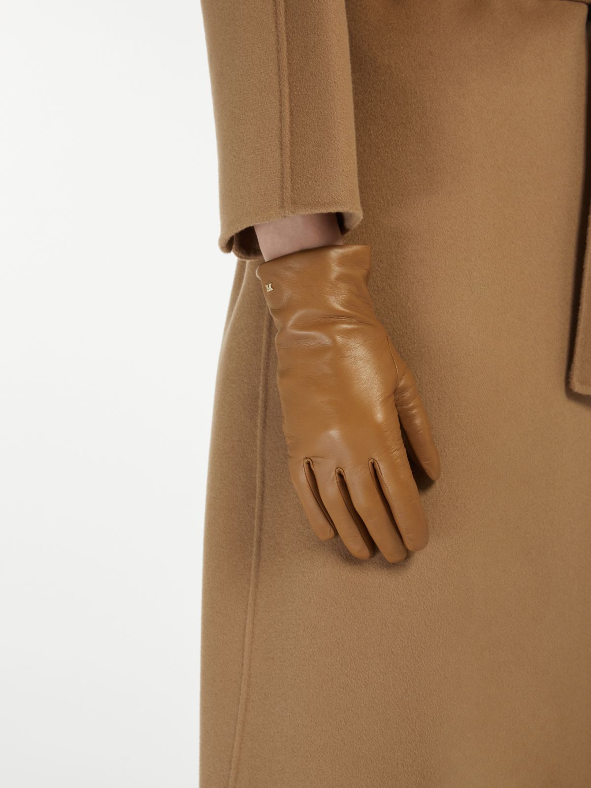 Nappa leather gloves - TOBACCO - 3