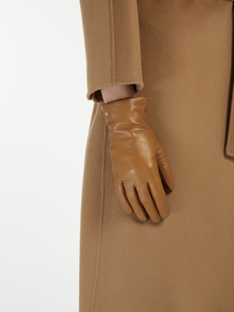 Nappa leather gloves - TOBACCO - 3