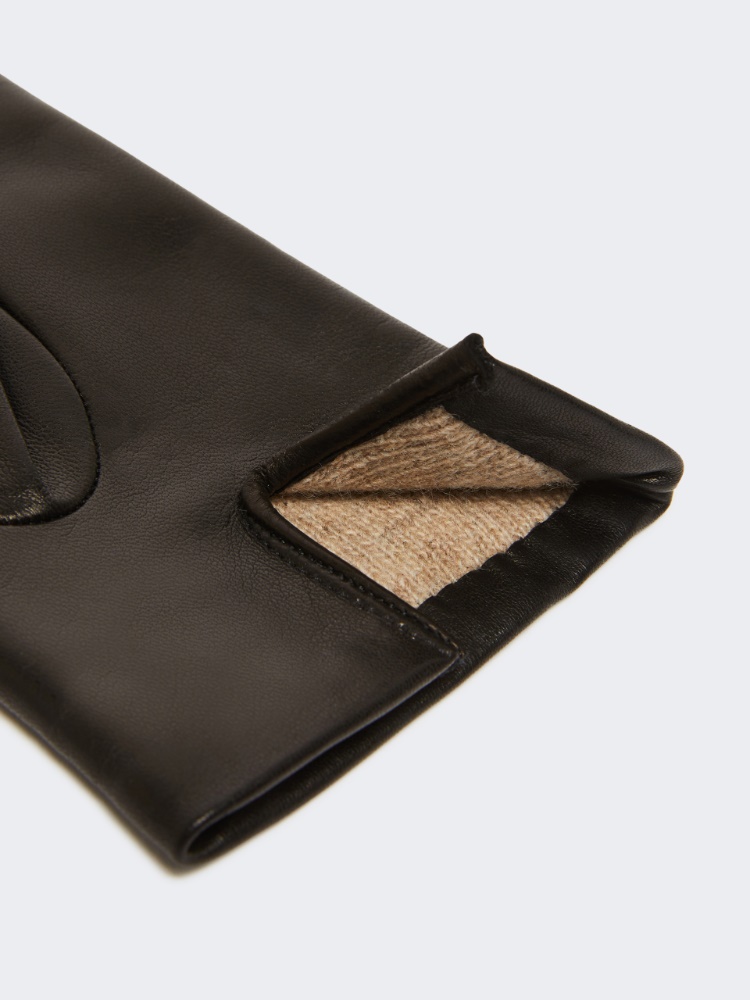 Nappa leather gloves - BLACK - 4