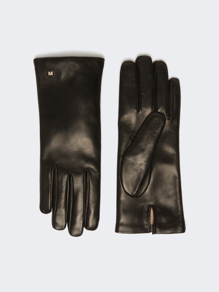 Nappa leather gloves - BLACK - 1