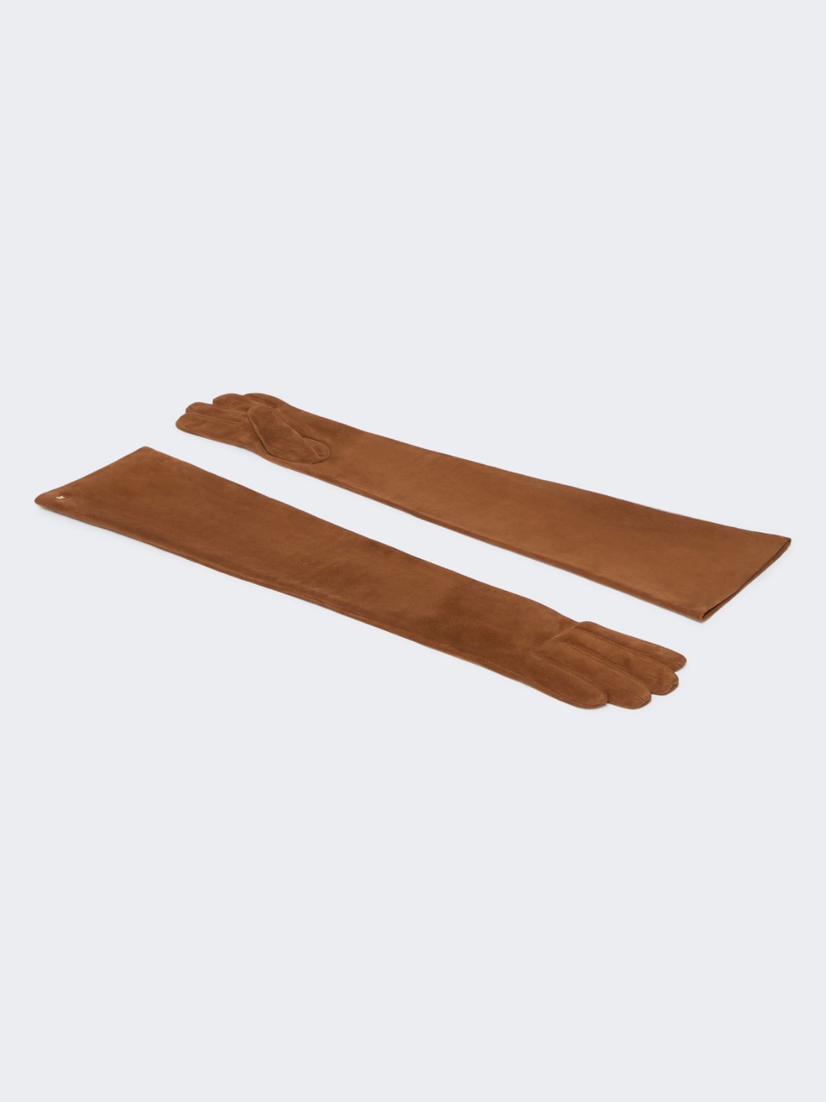 Extra-long suede gloves - ORANGE - Max Mara - 2
