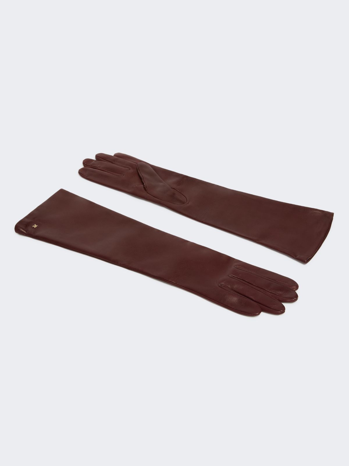 Long nappa-leather gloves - BORDEAUX - Max Mara - 2