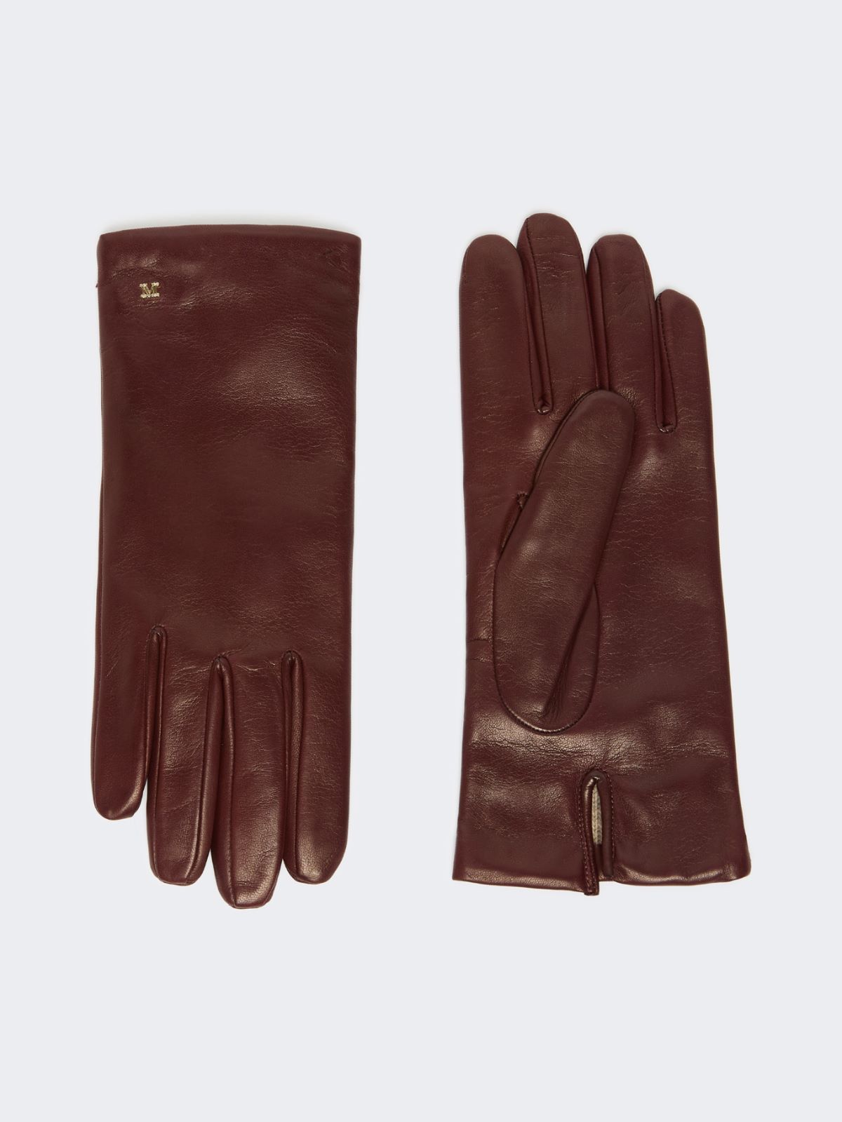 Short gloves in nappa leather - BORDEAUX - Max Mara