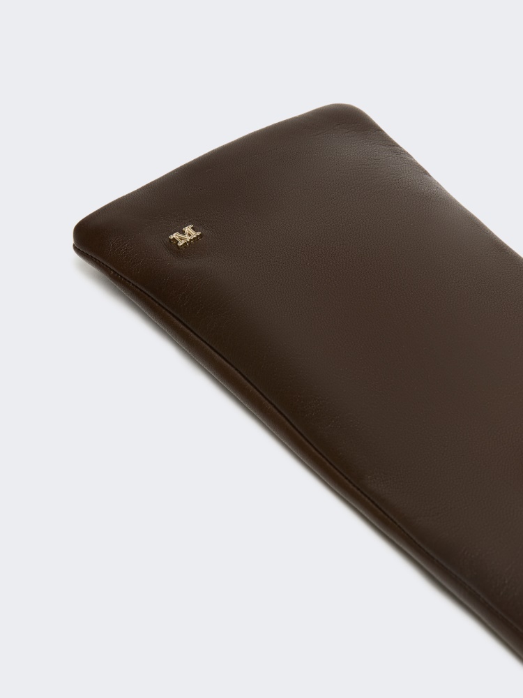 Short gloves in nappa leather - DARK BROWN - Max Mara - 3