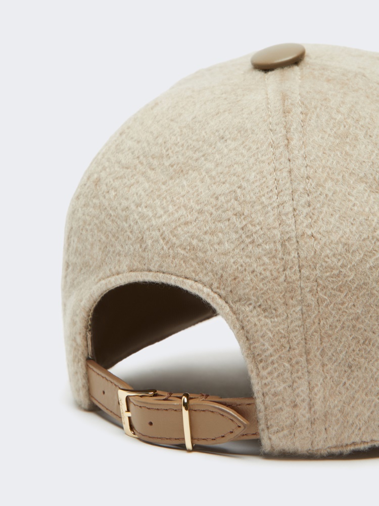 Cashmere drap baseball cap - SAND - 3