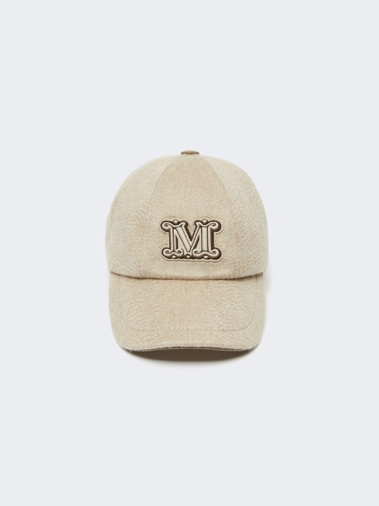 Cashmere drap baseball cap - SAND