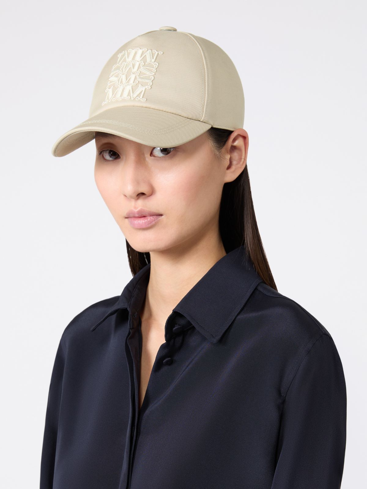 Gabardine water-repellent baseball cap - STONE
