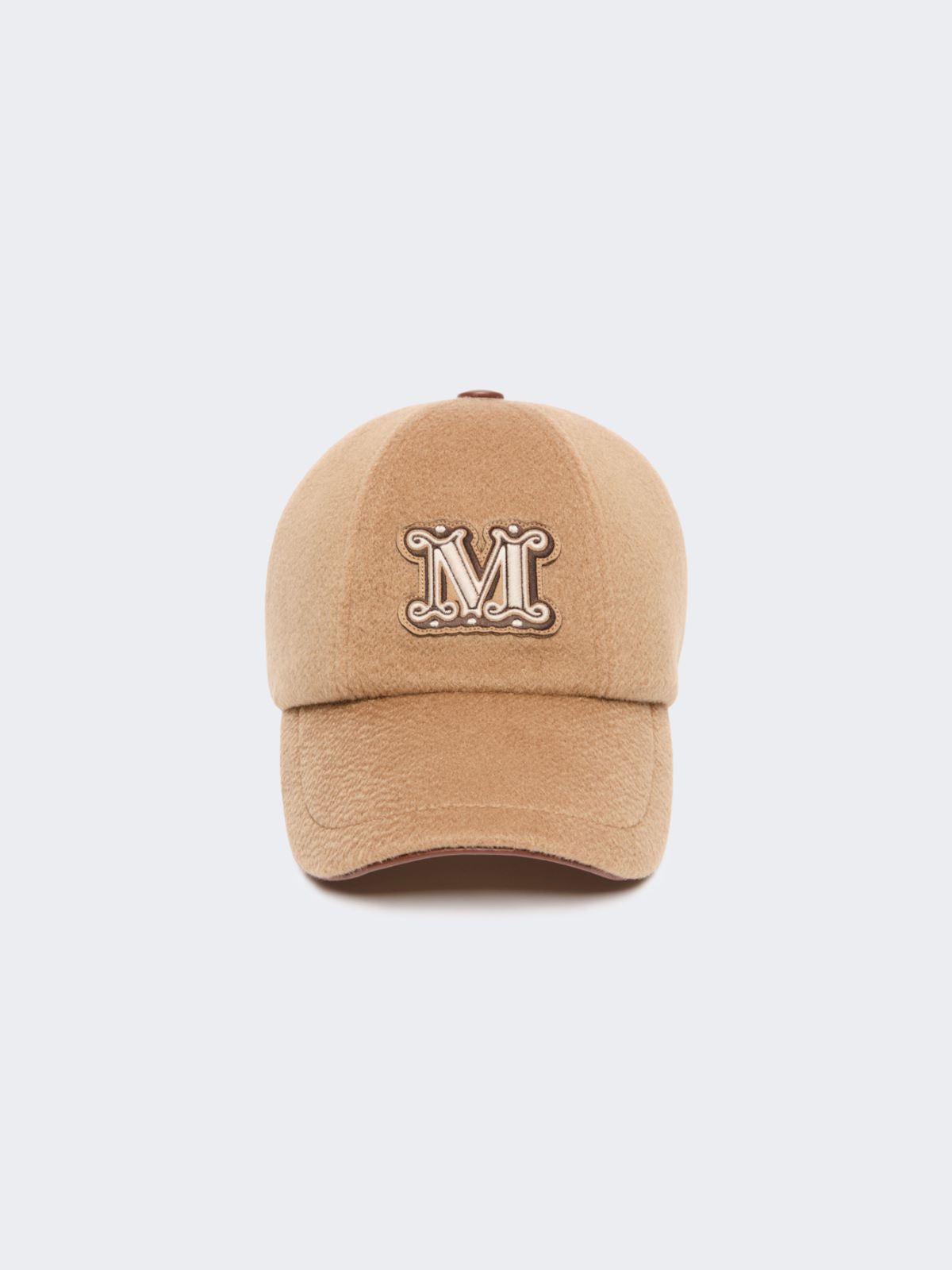 Cashmere double drap baseball cap - CAMEL - Max Mara