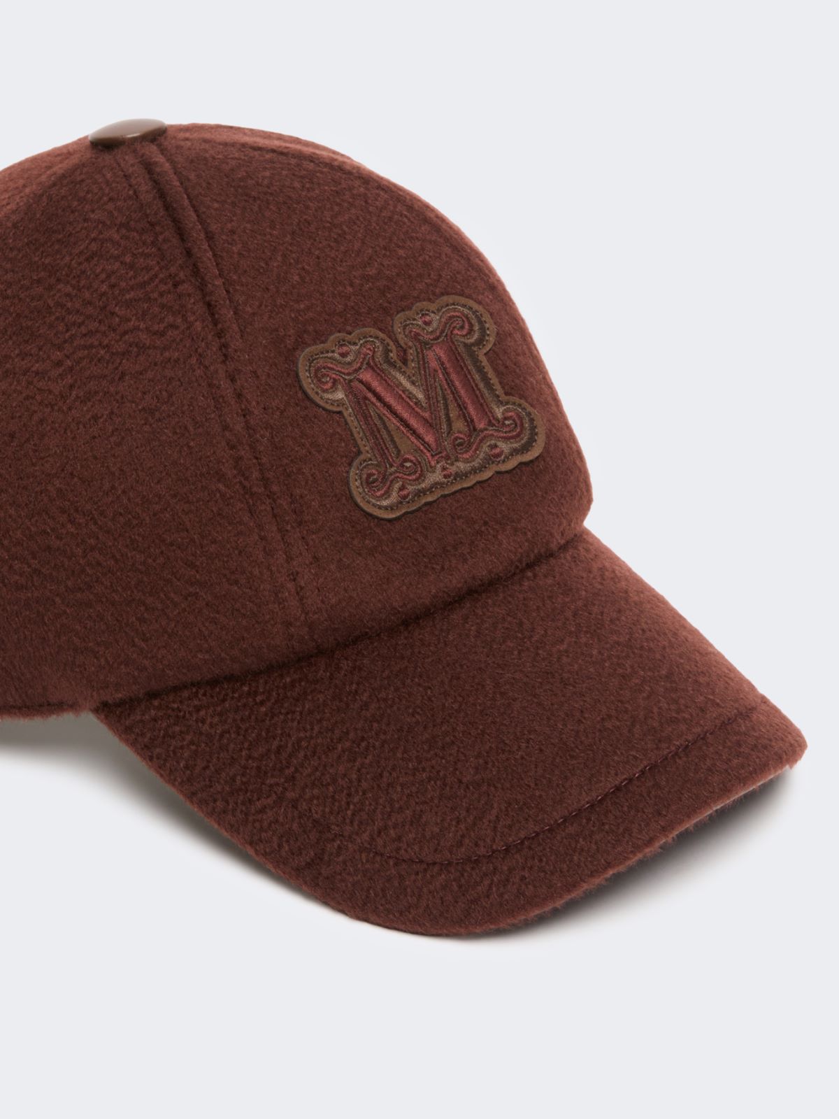 Cashmere double drap baseball cap - RUST - Max Mara - 2