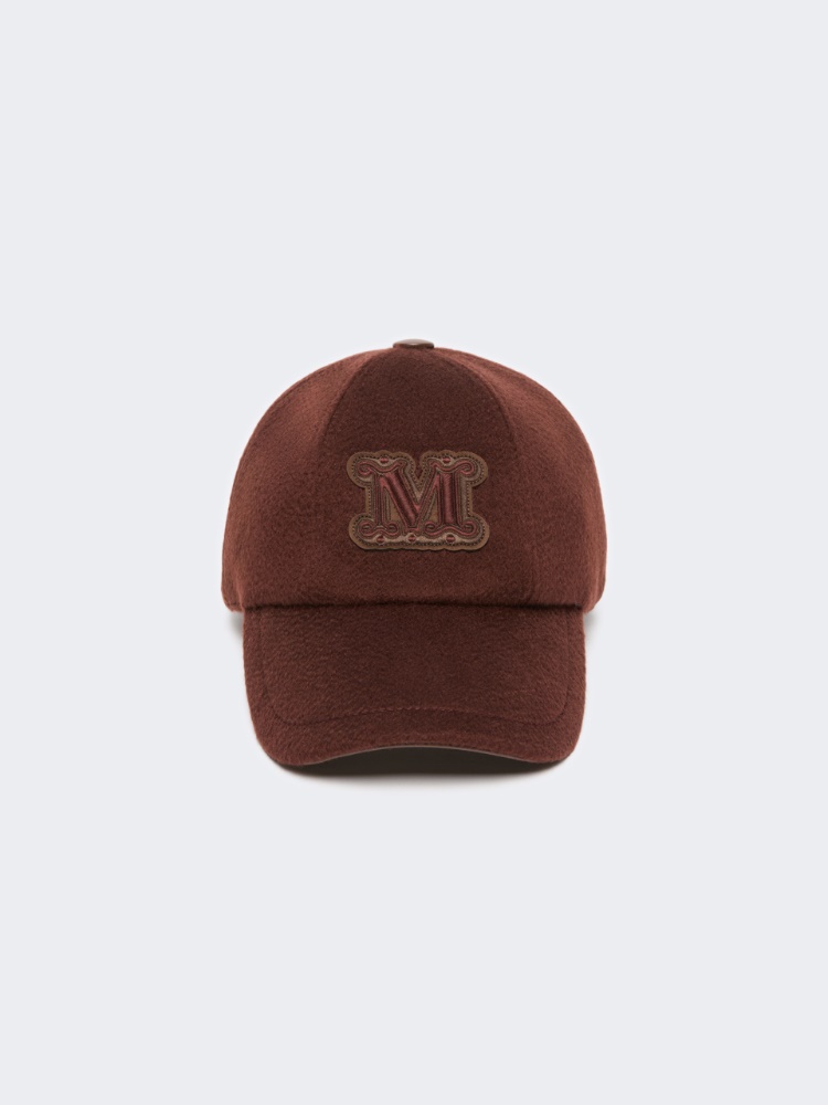 Cashmere double drap baseball cap - RUST