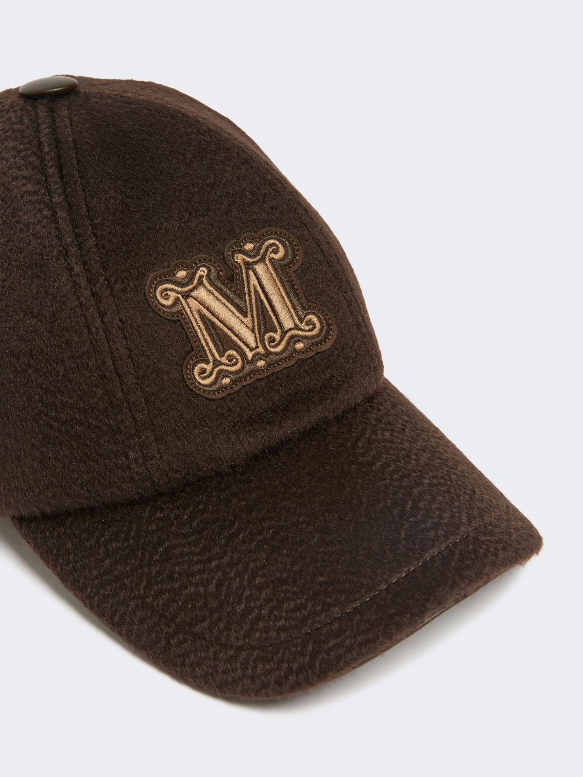 Cashmere double drap baseball cap - DARK BOWN - Max Mara - 2