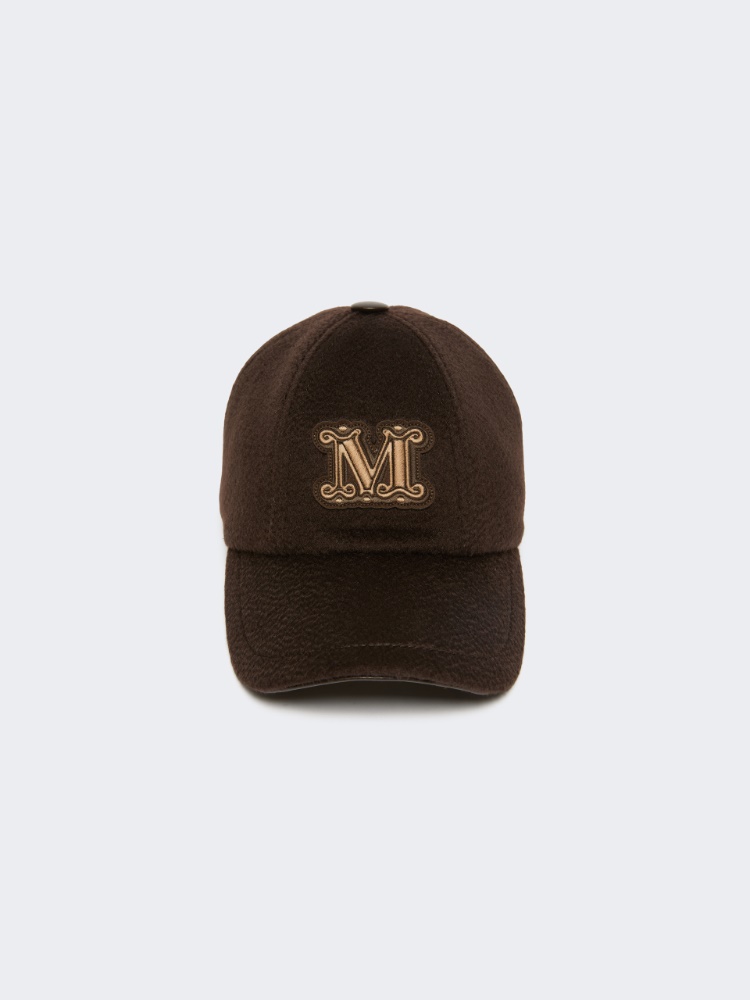 Cashmere double drap baseball cap - DARK BOWN